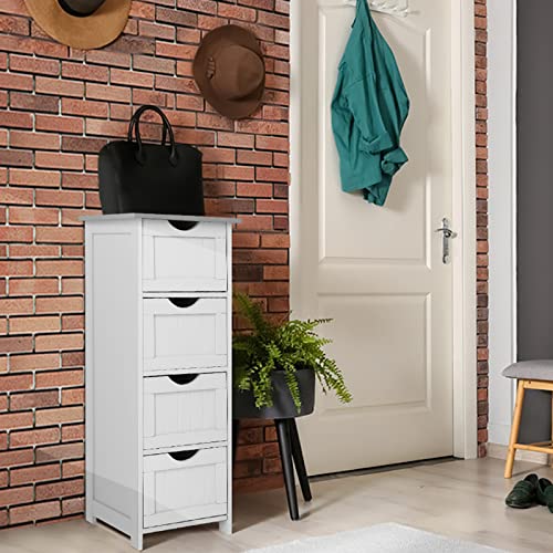FCH Bathroom Storage Free Standing Wooden Side Floor
