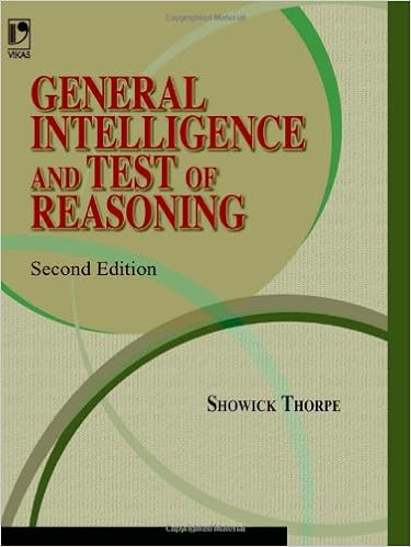 General Intelligence And Test Of Reasoning Thorpe Showick 9788125916116 Amazon Com Books