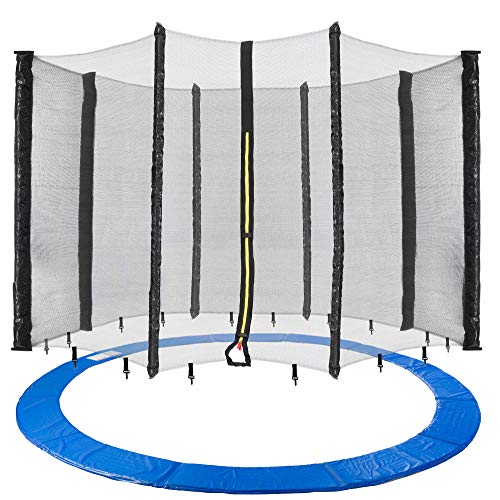 Arebos Trampolin Randabdeckung und Netz | Ersatznetz | Sicherheitsnetz | Gartentrampolin Trampolinnetz | Randabdeckung UV-beständig & wasserabweisend | 396 cm N