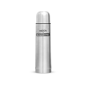 Milton Thermosteel Flask with Plain Lid, 1 Litre,Stainless Steel