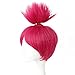 Adult Women Fuchsia Cosplay Bun Branch Wig with Free Hair Cap