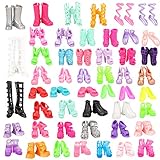 Miunana 50 Pairs Different High Heel Shoes Accessories for 11.5 Inch Doll