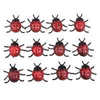 Blesiya 12pcs Realistic Plastic Beetle Ladybug Insect Figures Kids Party Favors Gift