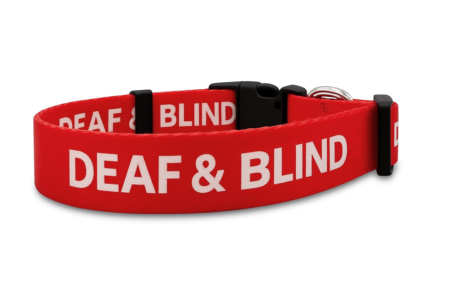 Photo 1 of Deaf Blind Dog Collar - Hard of Hearing No Limited Sight Warning - Hearing Impaired Low Vision Dog - No Limited Hearing for Small Medium Large Dogs (M, Red)
