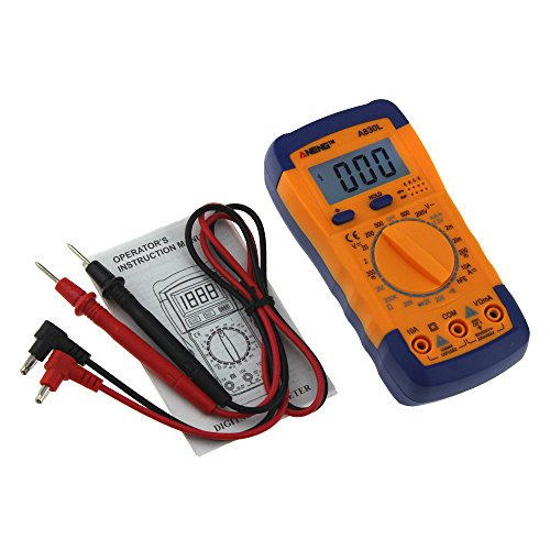 JDgoods Pocket Digital Multimeter Voltmeter Ammeter Ohmmeter Diode NPN PNP Multimeter Volt AC/DC Tester Mete (Yellow)