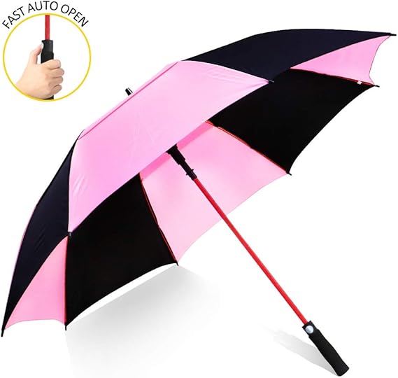 ZOMAKE Windproof Golf Umbrella, 62 inch Large Umbrella for Rain Double
