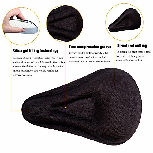 Amapower Outdoor Cycling Accessories Sponge Bicycle Seat Cover Cushion 3D Silicon Gel Saddle Pad