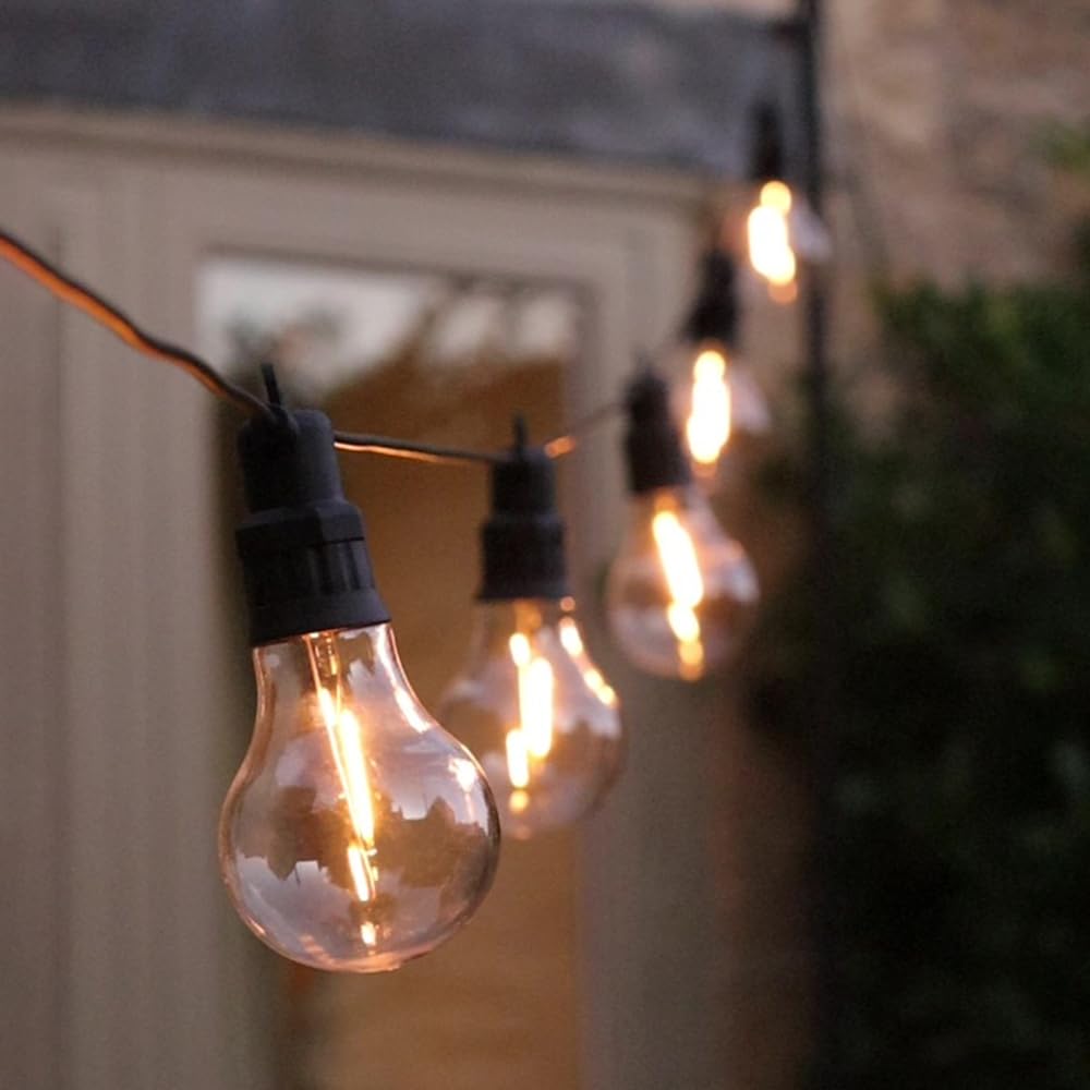 SolarCentre® Edinburgh USB Solar Powered Outdoor Festoon Lights (Set of 10)