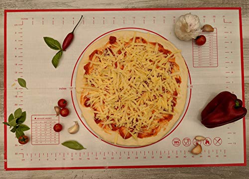 Checkered Chef Pastry Mat - Silicone Baking Mat With Measurements For Rolling Dough - Non Slip - Perfect For Kneading and Rolling Dough - Bread, Pasta, Cookies, Pizza And Pie - Thumbnail 4
