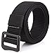 FAIRWIN Ratchet Web Belt,1.25 inch Nylon Web Automatic Slide Buckle Belt - No Holes and Invisible Belt Tail Web Belt for Men (Brown Frosted, M- waist 36