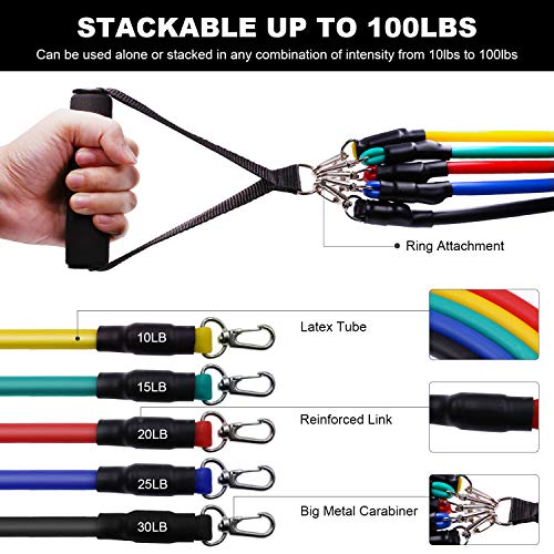 Outdoor/Home Home Gym Equipment Men Women Details about &nbsp;Resistance Bands Set 12 pcs