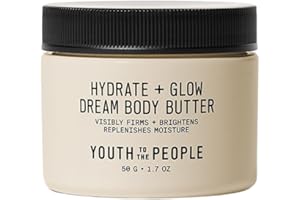 Youth To The People Superberry Hydrate + Glow Dream Body Butter - 3% Niacinamide + Jojoba Oil, Shea + Cupuaçu Butters, Yuzu + Green Tea + Blonde Woods Scented Body Lotion, Firming Moisturizer, Vegan