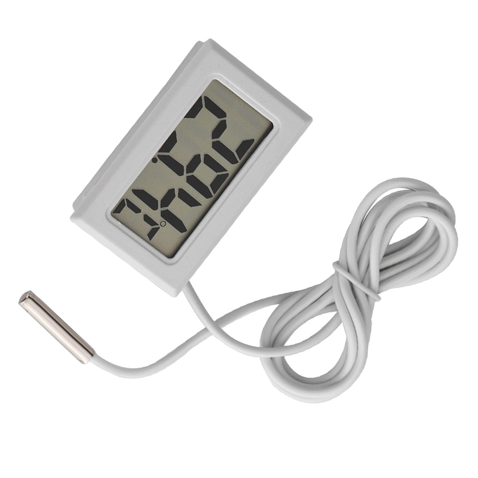 ASHATA Mini LED Digital Temperature Meter Display Probe Digital Sensor LCD Thermometer for Refrigerator, Refrigeration Machine