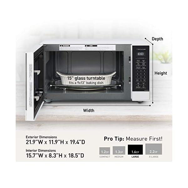 Panasonic NNSN75LW cu.ft Cyclonic Inverter Countertop Microwave Oven