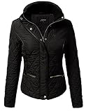 J.TOMSON Women's Quilted Lightweight Puffer Zip Up Jacket with Pockets