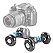 NEEWER® Tabletop Mobile Rolling Slider Dolly Car Skater Video Track Rail for Speedlite DSLR Camera Camcorder Rig (Black)