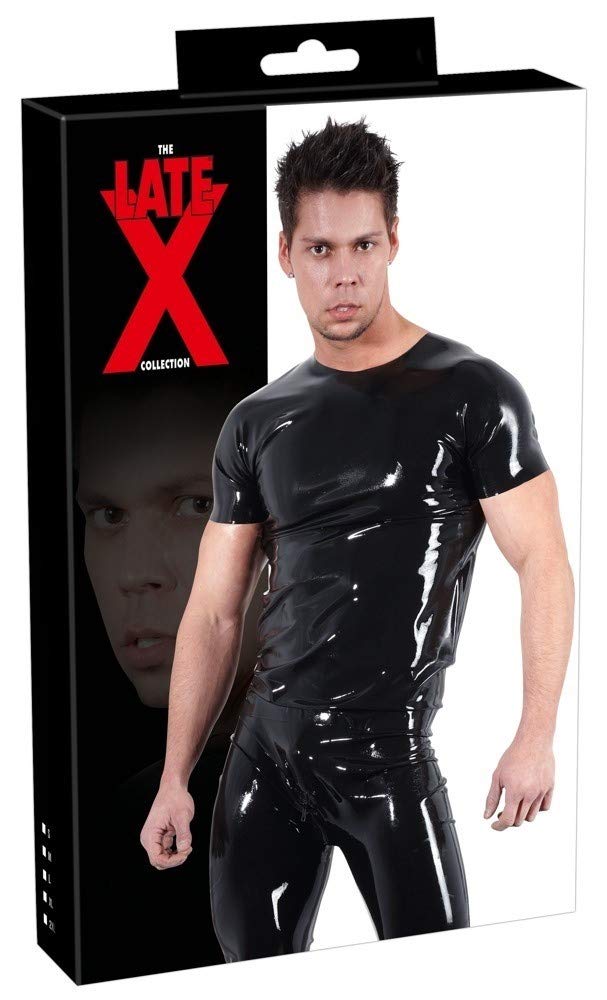 The Latex Collection Latex Shirt, Black, Large