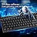 Wired Mac Mechanical Gaming Keyboard, EasySMX X52 Tenkeyless Keyboard, 29 Key Rollover, Blue Switch, Multimedia Keys for Gamers/Office Workers Buy One Get one Gaming Mouse (Black)thumb 1
