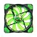 Apevia AF312L-SGN 120mm Green LED Ultra Silent Case Fan w/ 15 LEDs & Anti-Vibration Rubber Pads (3-pk)