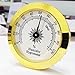 Round Analog Hygrometer for Cigar Humidor Cabinets 50mm Diameter (Gold & Silver) (Gold)