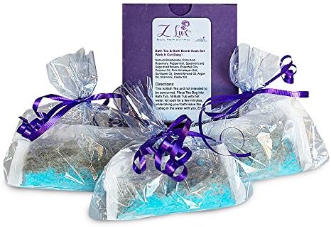Z Lux Bath Tea and Bath Bomb Combination, "Work it Out Baby" All Natural Bath Soak to help with Stress, Sore muscles and Better Sleep. Brand New on the Market, Freshness Guaranteed