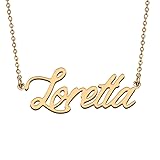 HUAN XUN Golden Loretta Necklace with Names