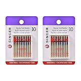 SINGER Universal Regular Point Machine Needles, 20 Count, Sizes 80/11, 90/14, 100/16