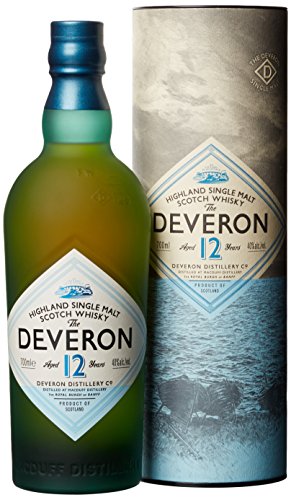 The Deveron 12 Jahre alter Highland Scotch Single Malt Whisky, 40% Vol., 700 ml, in Geschenkbox, Noten von Bratäpfeln, geröstetem Getreide & Vanille, im Eichenfass gereift, ideal als Geschenk, 70 cl