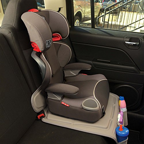 Travel Bug Heavy Duty Infant & Toddler Car Seat Protector for Rear and Forward Facing Baby Car Seats - Grey - Thumbnail 3