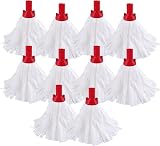 Avern Cleaning Avern Exel Standard Big White Push Fit Mop Heads Red 120g Pack 10