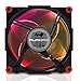 InWin Aurora Fan Kit Black/Red 3 RGB LED 120mm Fan Two LED Strips High Performance Silent Cooling Computer Case Fan with Anti-Vibration Mounting Cooling Black/Red Black