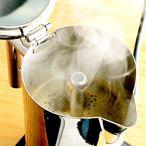 Lwieui Espressokocher Moka Pot Edelstahl Espresso-Topfhaupt Kleine Espressomaschine Haushalt Stovetop Kaffeemaschine… – Bild 5