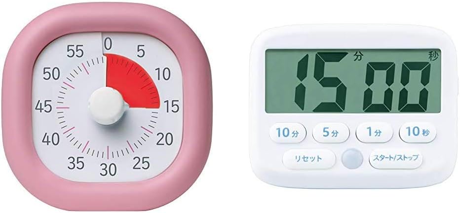 Amazon セット買い ソニック 時っ感タイマー トキ サポ 10cm 時間経過を実感 ピンク Lv 3062 P デジタルタイマー トキ サポ 光ってお知らせ ホワイト Lv 3051 W 学用品 文房具 オフィス用品