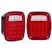 Vouke 38 LED Jeep style Universal Tail Brake Turn Stop Licence Back up Lights for Truck Trailer Boat Jeep etc,12V Stud Mounted Lamps,Pack of 2 primary