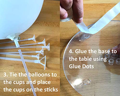 image for 4 PCS Stable Table Balloon Stand Kit for party decoration. In set - 28