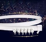 Aimyoo 3 Meters / 9.8 Feet Curved Curtain Track - Bendable Straight Windows & Balcony Slide Rail Top Mounting Ceilling Installation