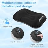Flintronic Camping Pillows 2Pack Inflatable Neck Support Ultralight Blue Black view 3