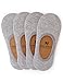 VERO MONTE 4 Pairs Womens TRULY No Show Socks (Grey, 7.5-9)- Low Profile Socks