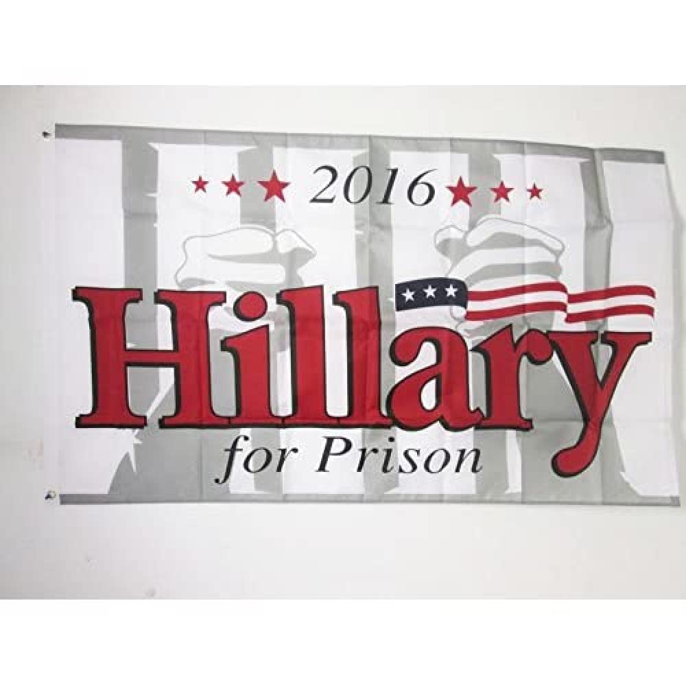 AZ FLAG - Hillary For Prison Flag - 3x5 Ft - 100D Polyester Donald Trump Banner with Two Metal Grommets - Fade Resistant - Vivid Colors - 3' x 5' Feet - 150x90 Cm