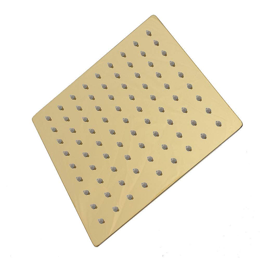 Soytich 25cm Rain Shower Rain Shower Shower Shower Head Shower Fitting Shower Head (Gold02)