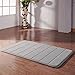 Docbear Bathroom Rugs Coral Velvet Memory Foam Bathroom Mats Non Slip Bath Mat,20 x 32 Inch,Gray