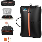 Zurligi Vacuum Compression Bag with Pump for Travel – IPX8 Waterproof Reusable Vacuum Packing Cube, 39L Carry-On Vacuum Seal Bag with Removable Handle for Clothes, Suitcase & Backpack(1-Pack Black)