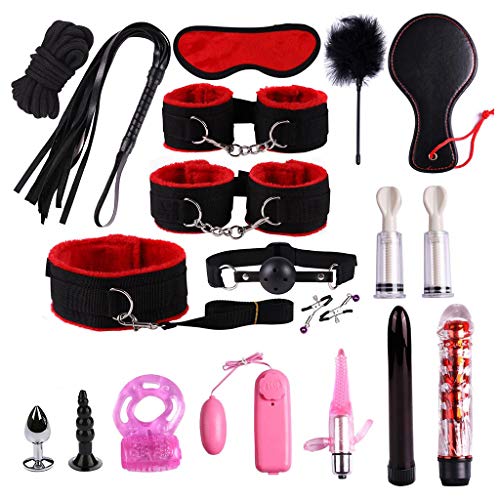 Kismet168 Women Couples 10PCS Leather Handcuffs Set Toy-Adult Six-Toys for Coseplay Game (4#)