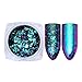 NICOLE DIARY Chameleon Nail Glitter Powder Kit - 3 Boxes Chameleon Powder Chrome Pigment + 3 Boxes Colorful Iridescent Flakes Sequins Glitter Paillette