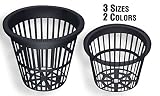 NP3AB: 3 Inch Black Slotted Mesh Net Pot for Hydroponics/Aquaponics/Orchids - 25 Pack