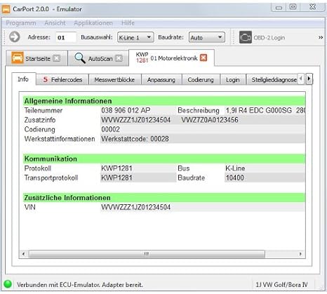 Obd2u Eobd Bluetooth Diagnoseinterface Inkl Carport Basic Obd Diagnosesoftware Obd2 Diagnosegerat Fur Alle Fahrzeuge Amazon De Auto