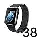 LDFAS Stainless Steel Link Bracelet for Apple Watch, 38mm - Space Black