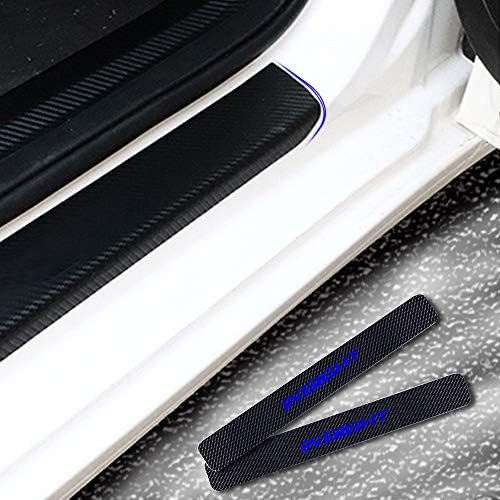 適合 ホンダ Honda アウトレットセール 特集 Insight サイドステップガード スカッフプロテクトシート車の炭素繊維 反射テープ 4枚 1台分 高輝度 サイドステップガーニッシュカバー ブルー ドアガードステッカー
