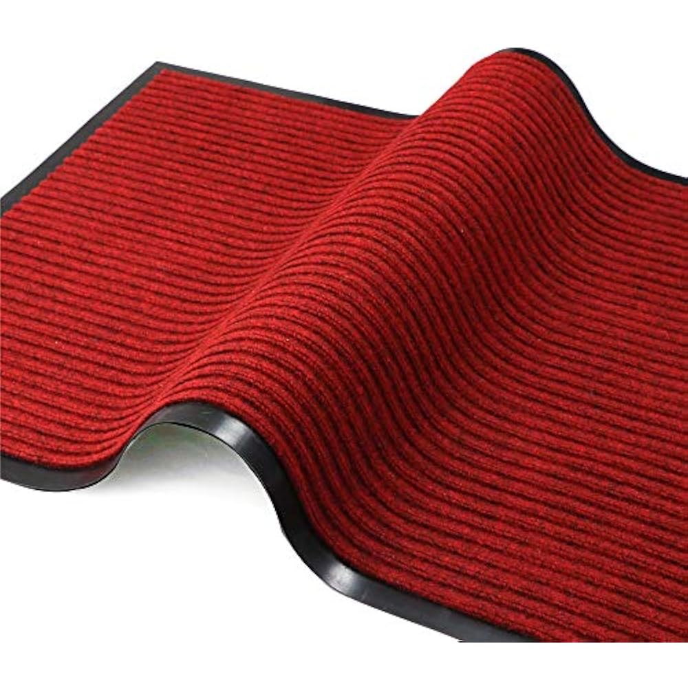Heavy Duty Large Outdoor Indoor Entrance Doormat Red Waterproof Low