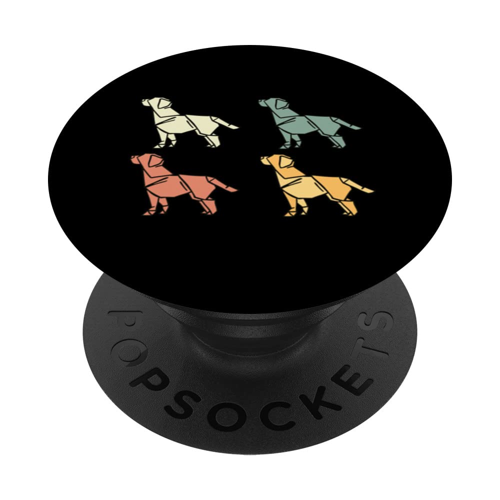 Geometric Origami Dogs Apparel Paper Fold Dog PopSockets Swappable PopGrip
